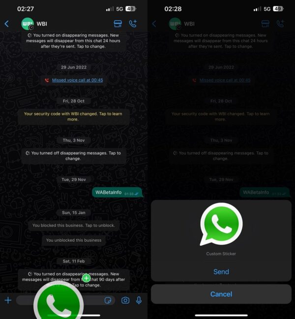 novidade chegando no whatsapp