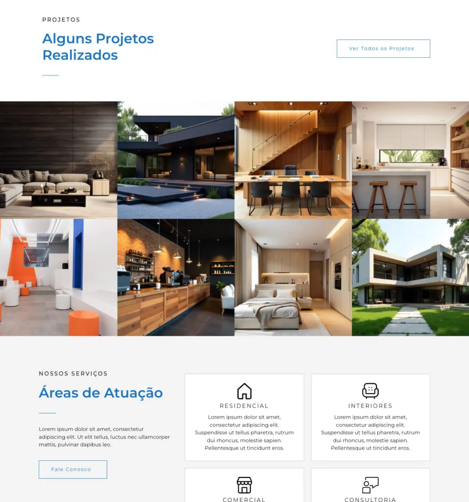 Site para escritórios de arquitetura