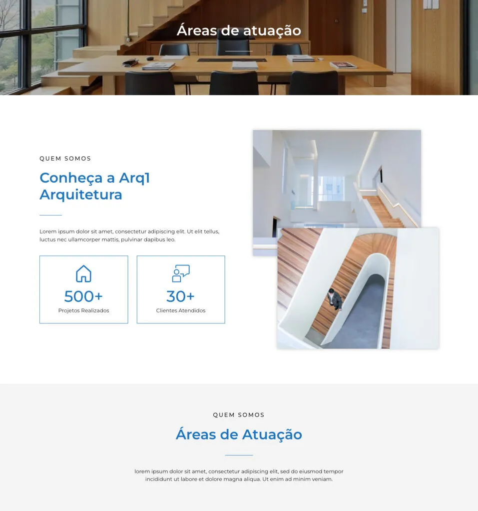 Site para escritórios de arquitetura