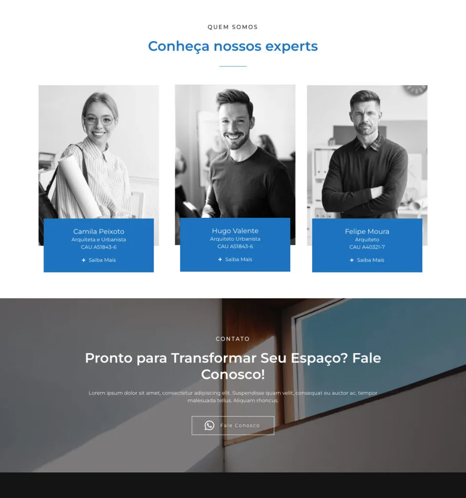 Site para escritórios de arquitetura